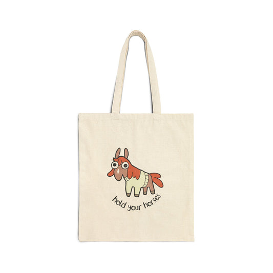 Lucah - Canvas Tote Bag - Hold you Horses