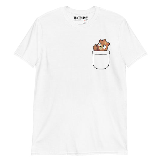 Burr - Unisex T-Shirt - Printed Pocket Censored Finger