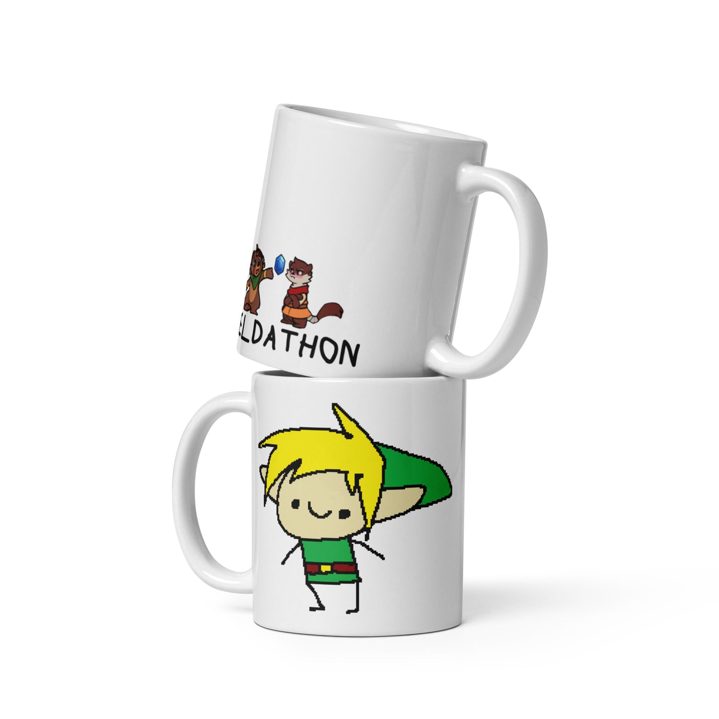 Zeldathon - White Glossy Mug - Doodle